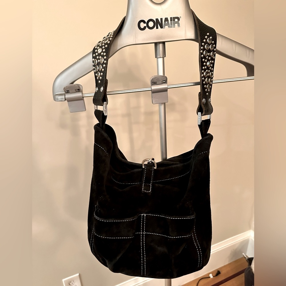 Tylie Malibu black suede bag